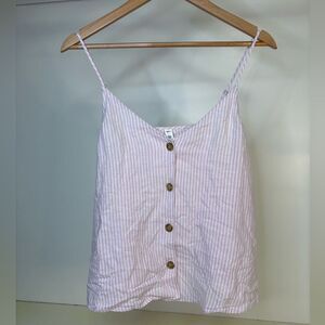 NWT BP Striped Pink Button-Down Camisole Top